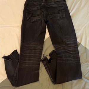 Black ripped American Eagle Jeans